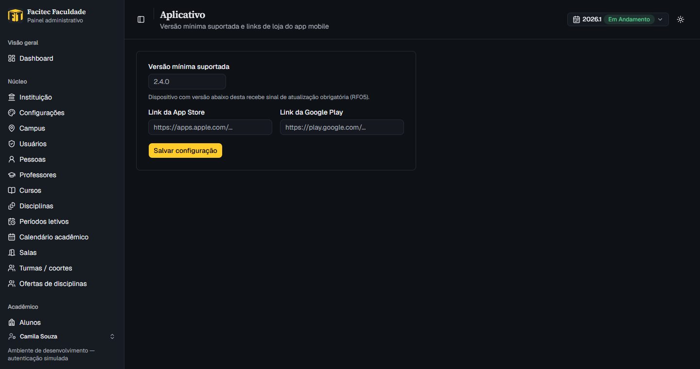 Configuração do aplicativo