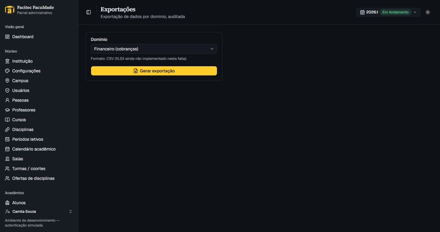Exportações de dados