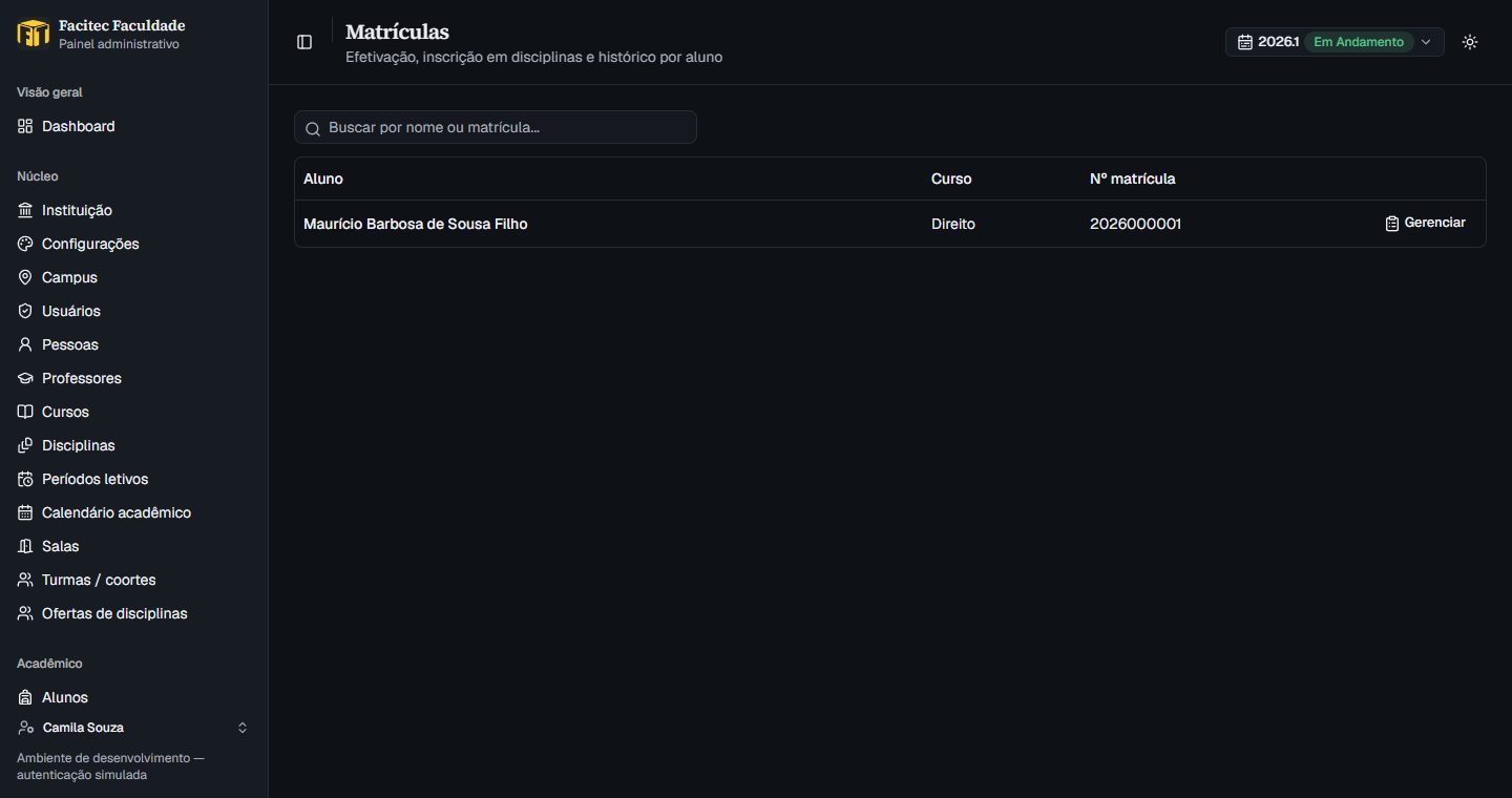 Matrículas do semestre em foco